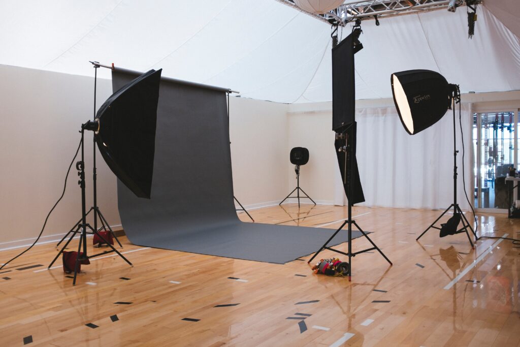 Photography Studio Setup with lighting
